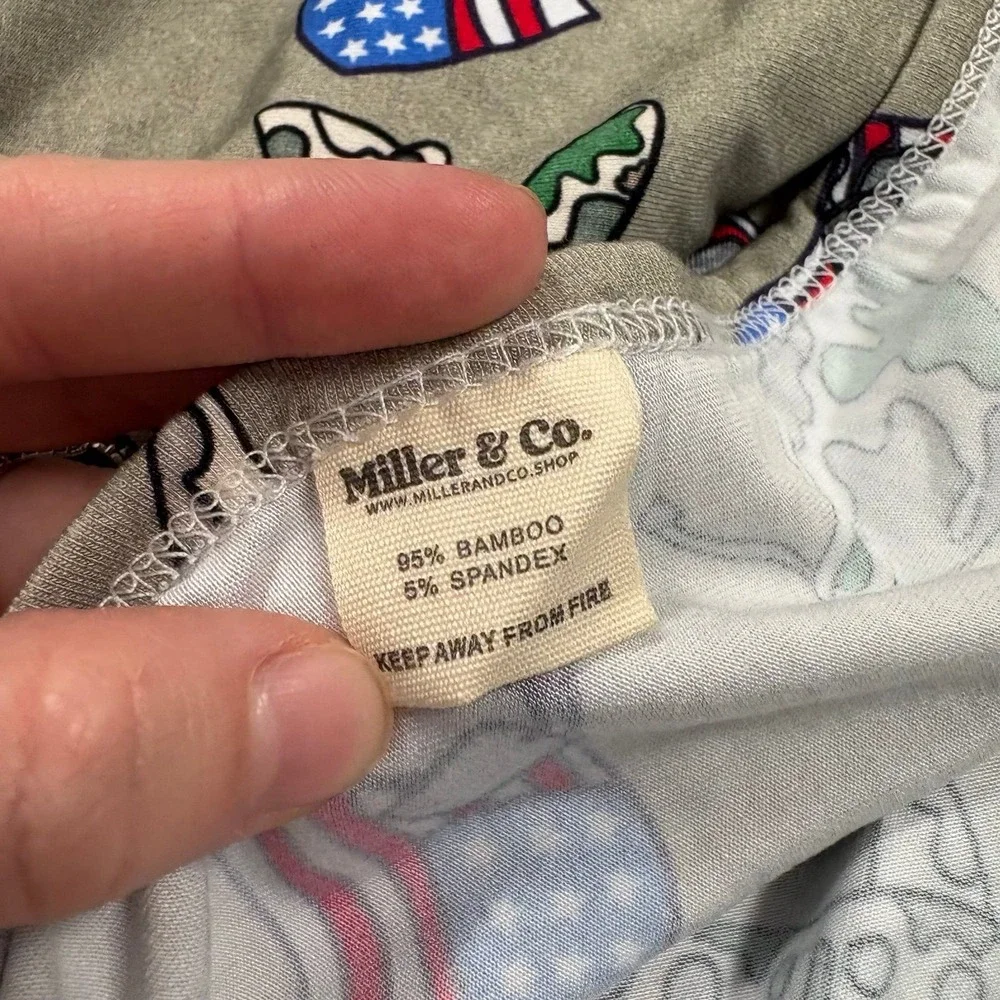 Miller & Co Bamboo Swaddle Blanket Military Print NEW